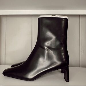 NWOT H&M Black Heeled Ankle Boots – Size 37 (EU)